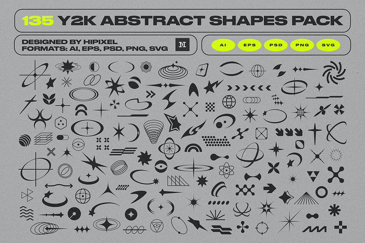 Y2K Abstract Retro Shapes Pack by Creative Sandra on Dribbble