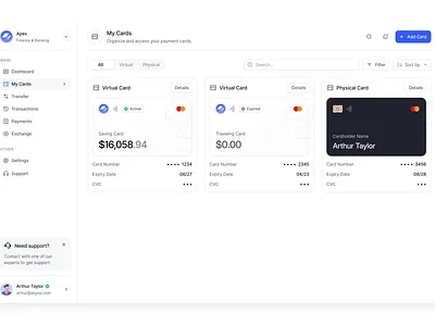 Dashboard Design | FinTech | Figma dashboard design figma saas design ui uiux ux