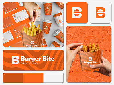 Fast Food Branding/Logo design b logo bite brand branding burger burger letter logo cafe coffee drinks fast food food fries logo negative space street street food