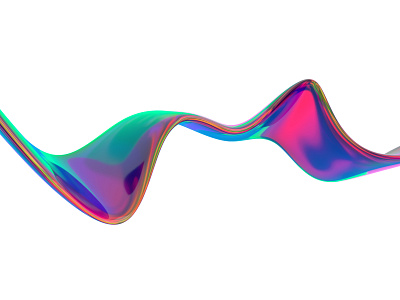 Wave 3d abstract art background blender branding clean colorful design glass illustration iridescent render shape simple wave