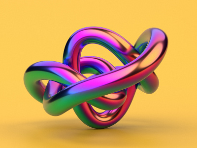 Abstract colorful shape 3d abstract art blender blender3d branding clean colorful concept curve design illustration iridescent line render shape simple