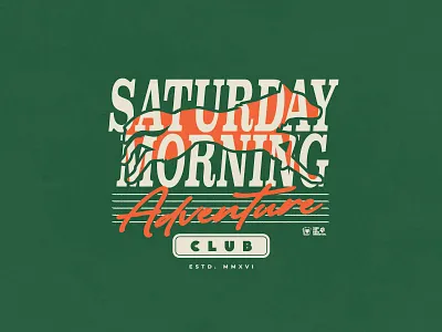 SMAC vintage adventure club branding design graphic design outdoors retro saturday morning adventure club shirt tee throwback tiny buffalo vintage