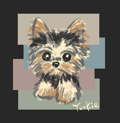 Yorkie puppy animal character dog illustration pet puppy