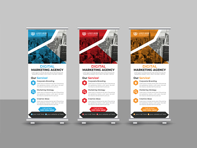 Corporate Business Marketing Roll Up Banner Design advertisement banner branding business corporate creative design display graphic design marketing modern pop up banner presentation print template pull up banner retractable banner roll up roll up banner stationery x banner