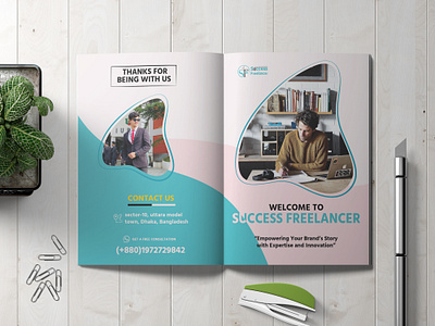 A4- 8, 10, 16 page Book Style Brochure Design brochure design