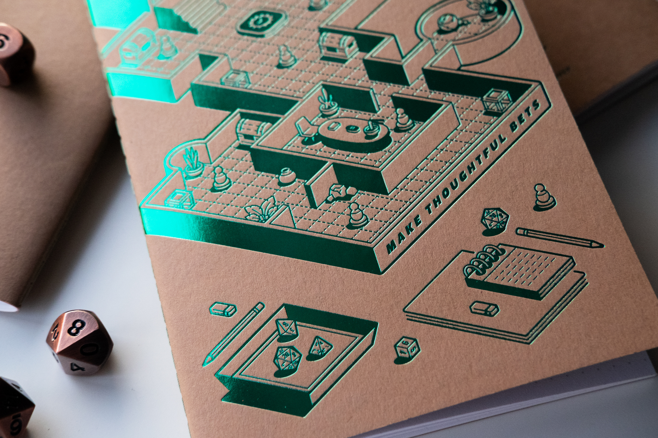 2023 Steamclock Anniversary Notebooks branding dd foil foil stamping illustration illustrator isometric notebooks print rpg swag ttrpg vector