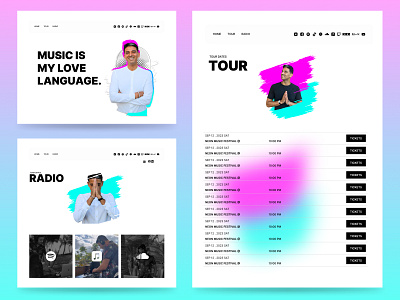 UI Design for Guillermo Bravo brand branding design digital digital art dj graphic design identity branding minimal modern music ui ui design ui ux ui ux design ux ux design