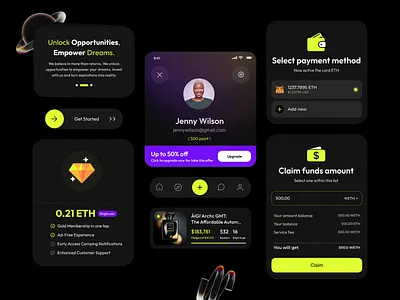 Givehub | UI Components Design | Orbix Studio app blog card design clean components crypto dashboard fundingapplication fundraising icons inevst investmentapp menu mobile app design mobileapplication orbix studio ui components uiux visualdesign