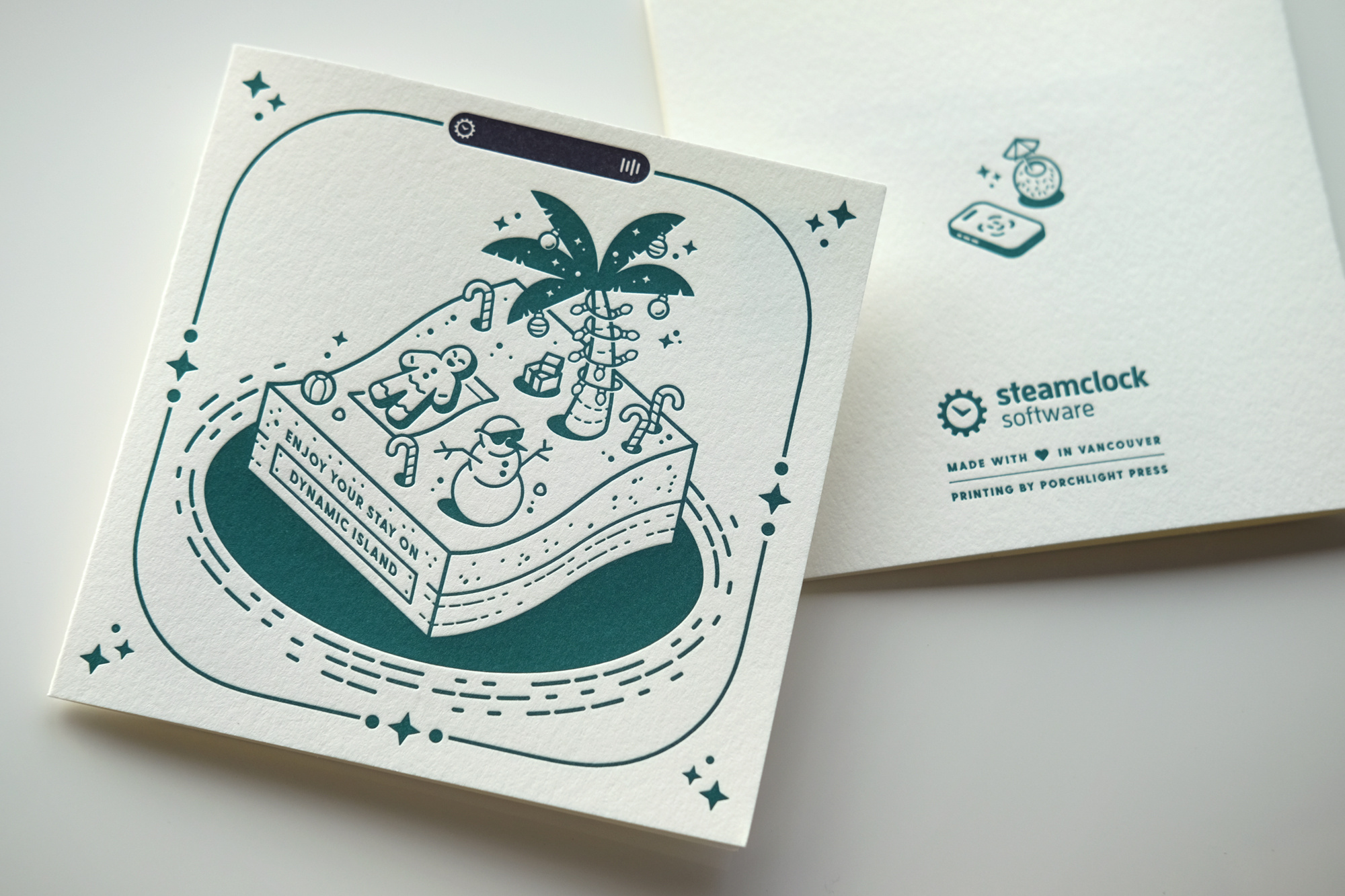 Example of 2022 Steamclock Holiday Cards