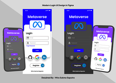 Modern Login UI Design in Figma 3d graphic design logo motion graphics ui