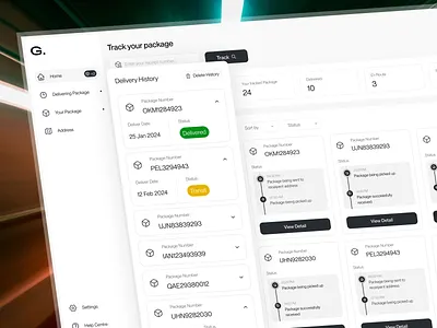 Shipment Saas Dashboard Design clean courier dashboard delivery landing page parcel saas shipment shipping track ui uiux ux design