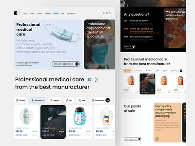 Healthcare Service Landing Page app design graphic design ui ux