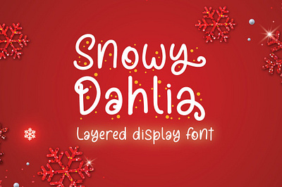 Snowy Dahlia - Christmas Font calligraphy christmas christmas font christmas tree craft decorative design kit dingbats display modern script gnome handmade holiday invitation merry christmas modern playful santa snowman swash winter