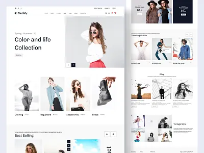 Clothify - Fashion E-commerce Landing page UI branding design e commerce template ecommerce ecommerce ui design fashion store graphic design landing page landing page ui design ui uiux web design website website design