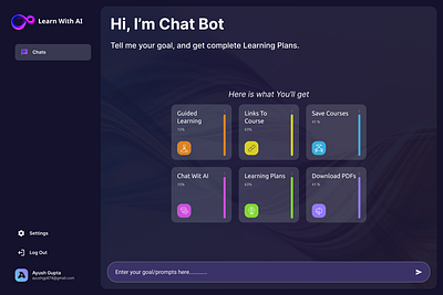 Chat bot UI Design logo ui