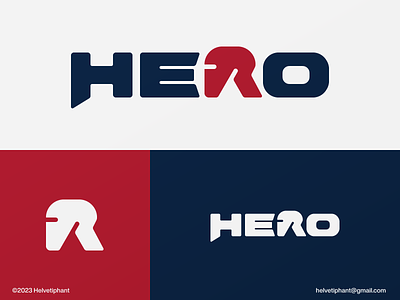 Hero - Wordmark abstract logo brand design branding creative logo designs custom letter logo head logo helmet logo hero logo icon letter r logo lettermark logo logo logo design logo designer logotype minimalist logo modern logo designs spartan typography wordmark logo