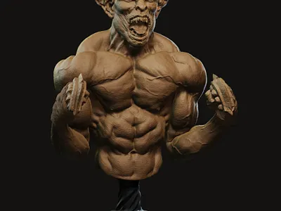 Orc Bust 3D Printing Model STL 3d 3d model 3d modelling 3d print 3d print model 3dprinting stl