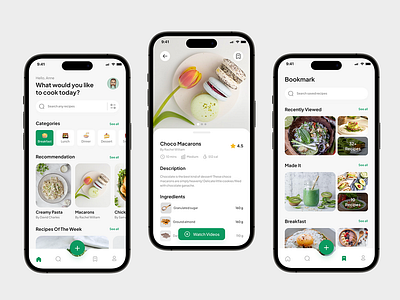 Cookpedia - Food Recipe Mobile App app branding design ui ux