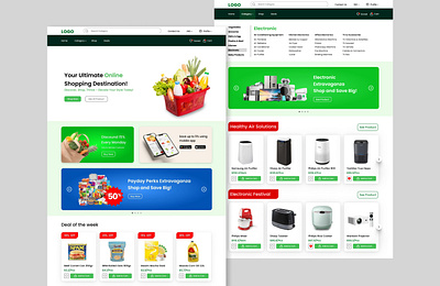 Grocery Web Design graphic design ui uiux web design