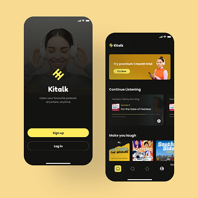 Kitalk: The Podcast Platform Reimagined 🎧🌐 branding design graphic design ui ux