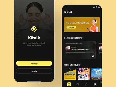 Kitalk: The Podcast Platform Reimagined 🎧🌐 branding design graphic design ui ux