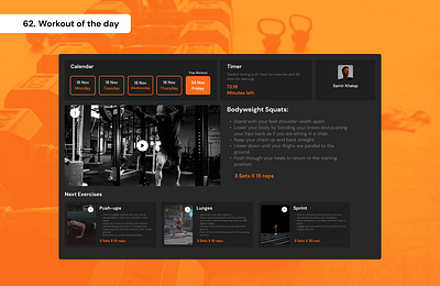 Daily UI Day 62 - Workout of the day 100 days ui daily ui day 62 graphic design ui workout of the day