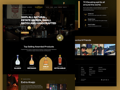 Dark theme website ui - Luxury brand alcohol website black color dark theme luxury brand ui ui design ui ux website design ui
