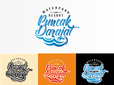 Concept logo - Puncak Darajat Waterpark & Resort branding graphic design logo ty typography