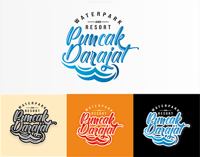 Concept logo - Puncak Darajat Waterpark & Resort branding graphic design logo ty typography