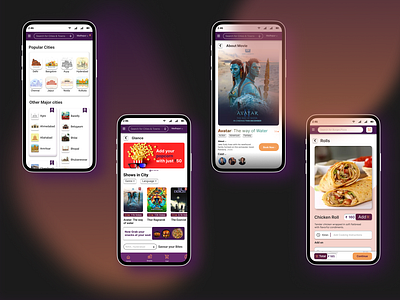 SNACKIN - A snack order app for Movie Theatres. movie tciket booking app snack ordering app ticket booking app ui ui ux ux case study