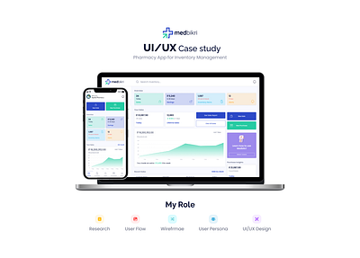Medbikri aplication app branding inventory management logo mobile product design uiux design