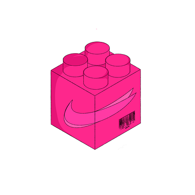 NIKES LEGOS colors design drawing graphic design illustration procreate