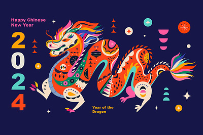 2024 Happy New Year! 2024 dragon 3d animation branding chinese new year dragon graphic design happy chinese new year identity illustration logo motion graphics typography ui web webdesign website