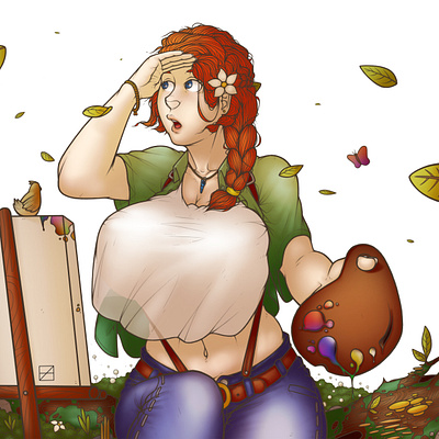 Leah Stardew Valley anime character character design character illustration digital art digital illustration fan art game illustration manga