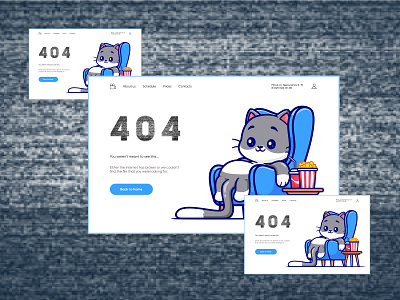 404 page for cinema #2 design illustration ui ux uxui design vector