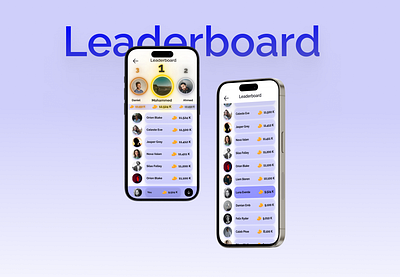 Leaderboard - DailyUI #019 019 app design dailyui 019 dailyui 19 design leaderboard leaderboard design mobile deisgn ui design uiux uiux design ux