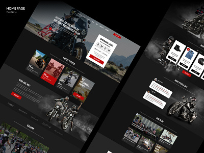 UI/UX | Landing Page | Motorcycle Club | Web Design branding design home page illustration landing page ui design uiux