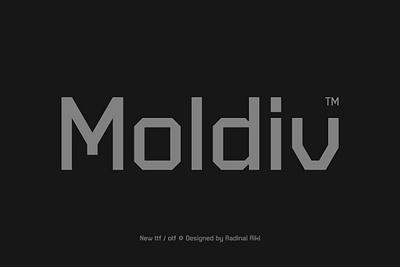 Moldiv angular shapes futuristic font geometric moldiv radinal riki tech font