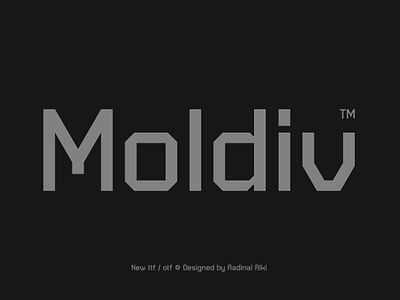Moldiv angular shapes futuristic font geometric moldiv radinal riki tech font