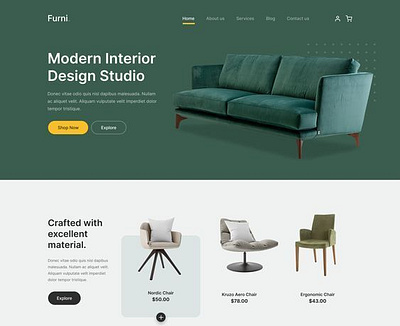 Webflow Magic: Redefining Interiors with Modern Elegance figma landing page modren interior design ui ui design ux ux design webflow webflow interior design webflow landing page