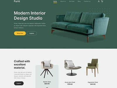 Webflow Magic: Redefining Interiors with Modern Elegance figma landing page modren interior design ui ui design ux ux design webflow webflow interior design webflow landing page