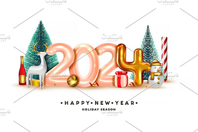 Happy New Year 2024 christmas happy holidays happy new year new year typography web webdesign website