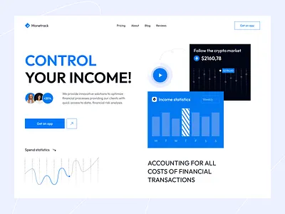 Monetrack - concept design design landingpage ui ux webdesign website