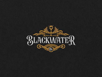 Blackwater Co. | Vintage logo design bar black elegance elegant gold logo mesmerizing sophistication vintage vintage logo yellow
