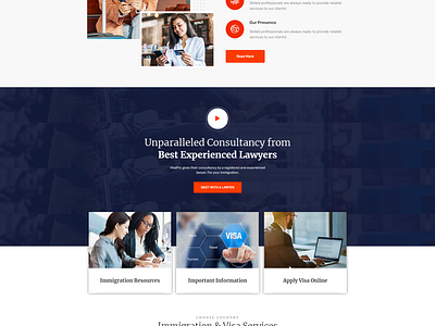 Immigration & Visa Consulting WordPress Theme visa service