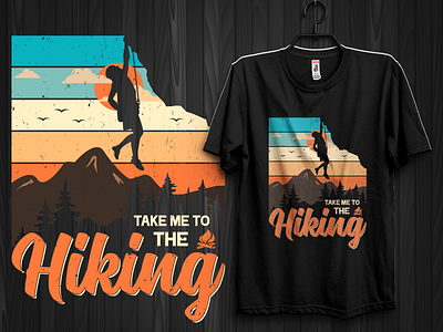 HIKING T-SHIRT DESIGN adventure apparel camping climbing clothing design explore fashion getoutside graphic design hike hiking hikingtshirt hikingtshirtdesign illustration landscape mountains nature outdoor travel