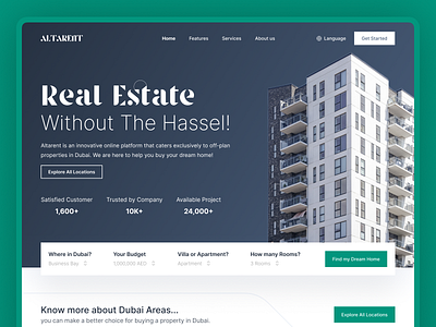 ✦ Website Design “ALTARENT” ✦ design e commerce real estate ui ux web website