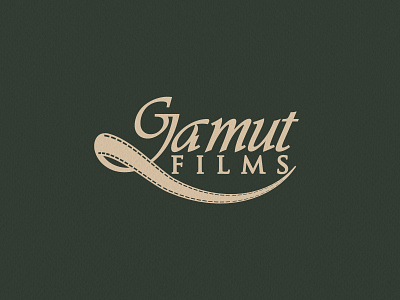 Gamut Films | Vintage logo design dribbble dribble film reel g letter green and beige logo logo design logodesign reel in g syed ashir chowdhery vintage design vintage logo