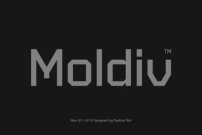 Moldiv angular shapes futuristic font geometric moldiv radinal riki sans serif tech font