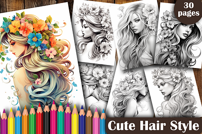 Hairstyle Coloring Pages for Adults background coloring pages coloring pages for adults graphic design